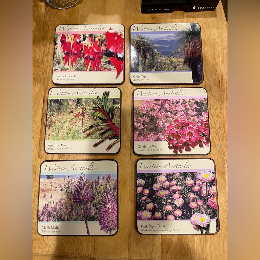 Western Australia Floral Coasters Set New